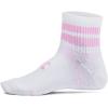imageUnder Armour Kids Youth Essential Quarter Socks 6 Pack100 White  White  Stellar Pink