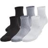 imageUnder Armour Kids Youth Training Cotton Quarter Socks 6 Pairs035 Steel  White  Black