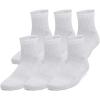imageUnder Armour Kids Youth Training Cotton Quarter Socks 6 Pairs100 White  White  Black