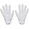 imageUnder Armour Mens Clean Up Baseball Gloves100 White  Metallic Silver  Metallic Silver