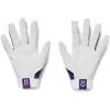imageUnder Armour Mens Clean Up Baseball Gloves104 White  Purple  Purple