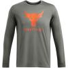 imageUnder Armour Mens Project Rock Brahma Bull Long Sleeve709 Clay Green   Team Orange