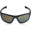 imageUnder Armour Powerbrake Wrap Sunglasses RectangularSatin Black  Ua Tuned Shoreline Polarized Ansi