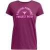 imageUnder Armour Womens Project Rock Payoff Short Sleeve T Shirt505 Purple Gemini   Vivid Magenta