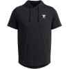 imageUnder Armour mens Project Rock Payoff Short Sleeve Terry Hoodie001 Black   White