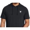 imageUnder Armour mens Project Rock Payoff Short Sleeve Terry Hoodie001 Black   White