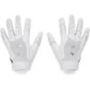 imageUnder Armour Boys F9 Nitro Football Gloves100 White  Distant Gray  Metallic Silver