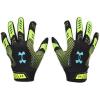imageUnder Armour Boys F9 Novelty Football Gloves002 Black  Highvis Yellow  Sky Blue