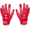 imageUnder Armour Boys Pee Wee F9 Football Gloves600 Red  Beta  Metallic Silver