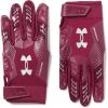 imageUnder Armour Mens F9 Nitro Football Gloves609 Maroon  Sedona Red  Metallic Silver