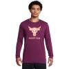 imageUnder Armour Mens Project Rock Brahma Bull Long Sleeve505 Purple Gemini   Flare Orange