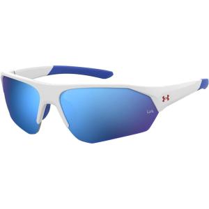 imageUnder Armour Boys Ua Playmaker Jr Wrap SunglassesMatte WhiteBlue Multi