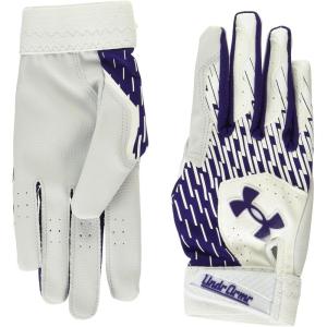 imageUnder Armour Boys Youth Clean Up Baseball Gloves104 White  Purple  Purple