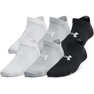 imageUnder Armour Kids Youth Essential No Show Socks 6 Pairs004 Black  Black  Halo Gray