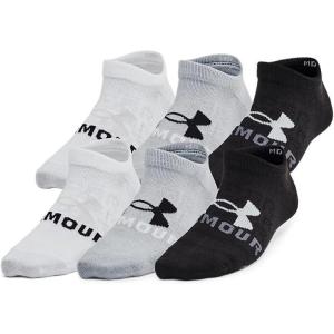 imageUnder Armour Kids Youth Essential No Show Socks 6 Pairs005 Black  Black  Mod Gray
