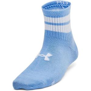 imageUnder Armour Kids Youth Essential Quarter Socks 6 Pack465 Horizon Blue  Morph Green  White