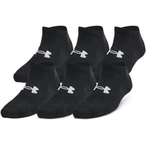 imageUnder Armour Kids Youth Training Cotton No Show Socks 6 Pairs001 Black  Black  White