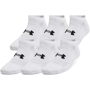 imageUnder Armour Kids Youth Training Cotton No Show Socks 6 Pairs100 White  White  Black