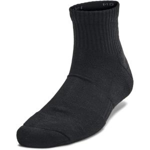 imageUnder Armour Kids Youth Training Cotton Quarter Socks 6 Pairs001 Black  Black  White