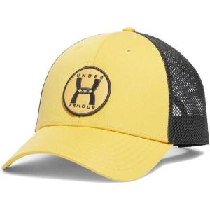 imageUnder Armour Mens Blitzing Trucker Hat773 Noble Gold   Baroque Green