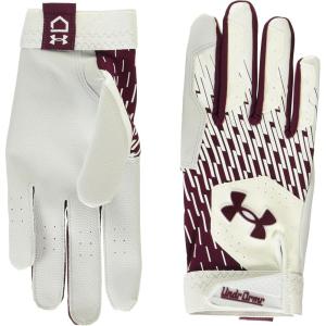 imageUnder Armour Mens Clean Up Baseball Gloves106 White  Maroon  Maroon