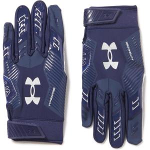 imageUnder Armour Mens F9 Nitro Football Gloves410 Midnight Navy  Cobalt Legacy  Metallic Silver