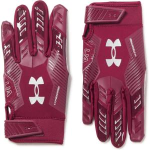 imageUnder Armour Mens F9 Nitro Football Gloves609 Maroon  Sedona Red  Metallic Silver