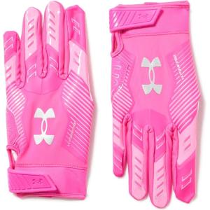 imageUnder Armour Mens F9 Nitro Football Gloves652 Rebel Pink  Fluo Pink  Metallic Silver