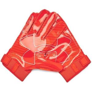 imageUnder Armour Mens F9 Nitro Football Gloves860 Dark Orange  Phoenix Fire  Metallic Silver