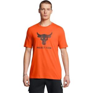 imageUnder Armour Mens Project Rock Payoff Graphic Short Sleeve T Shirt800 Team Orange   Black