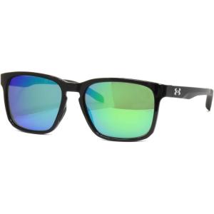 imageUnder Armour Mens Ua Assist 2 Rectangular SunglassesBlackGreen Multilayer