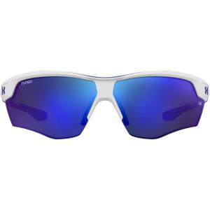 imageUnder Armour boys Ua Yard Dual Jr Wrap SunglassesMatte WhiteBlue Tuned