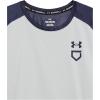 imageUnder Armour Boys Utility 34 Performance Shirt014 Mod Gray Full Heather  Midnight Navy  Midnight Navy