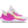 imageUnder Armour Kids Grade School Jet 23 Basketball Shoe106 WhiteVivid MagentaMetallic Gold
