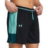 imageUnder Armour Mens Baseline Basketball Shorts002 Black  Radial Turquoise  Radial Turquoise