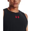 imageUnder Armour Mens Baseline Cotton Tank004 Black   Bolt Red