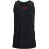 imageUnder Armour Mens Baseline Cotton Tank004 Black   Bolt Red