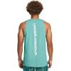 imageUnder Armour Mens Baseline Cotton Tank482 Radial Turquoise   White