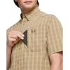 imageUnder Armour Mens Drift Tide 20 Plaid ShortSleeve TShirt263 Camel   Coyote