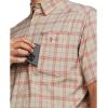 imageUnder Armour Mens Drift Tide 20 Plaid ShortSleeve TShirt281 Sandstorm  Canyon Pink  Brownstone