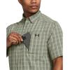 imageUnder Armour Mens Drift Tide 20 Plaid ShortSleeve TShirt390 Marine Od Green  Grove Green  Baroque Green