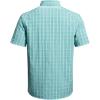 imageUnder Armour Mens Drift Tide 20 Plaid ShortSleeve TShirt421 Blue Foam  Blue Foam  Coastal Teal