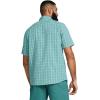 imageUnder Armour Mens Drift Tide 20 Plaid ShortSleeve TShirt421 Blue Foam  Blue Foam  Coastal Teal