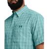 imageUnder Armour Mens Drift Tide 20 Plaid ShortSleeve TShirt421 Blue Foam  Blue Foam  Coastal Teal