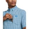 imageUnder Armour Mens Drift Tide 20 Plaid ShortSleeve TShirt465 Harbor Blue  Harbor Blue  Photon Blue