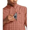 imageUnder Armour Mens Drift Tide 20 Plaid ShortSleeve TShirt696 Canyon Pink   Earthen Orange
