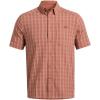 imageUnder Armour Mens Drift Tide 20 Plaid ShortSleeve TShirt696 Canyon Pink   Earthen Orange