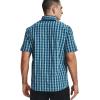 imageUnder Armour Mens Drift Tide 20 Plaid ShortSleeve TShirtDeep Sea 458Deep Sea