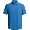 imageUnder Armour Mens Drift Tide 20 ShortSleeve TShirt406 Photon Blue   Viral Blue