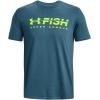 imageUnder Armour Mens Fish Strike ShortSleeve TShirt414 Static Blue   Lime Surge